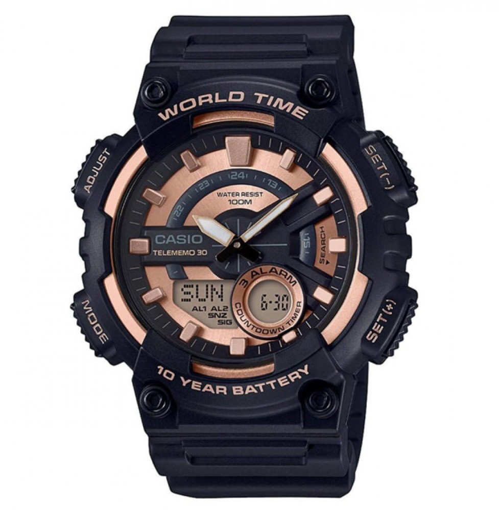 Combination digital store analog watch