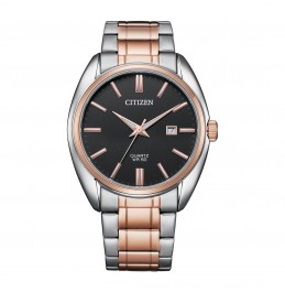 Citizen Quartz Black Dial Two-Tone Men's Watch BI5104-57E