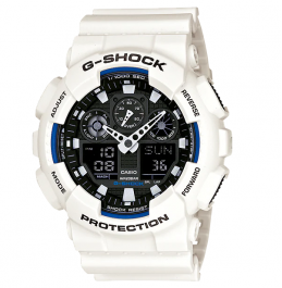 Casio G-Shock Standard Analog Digital Watch White  GA100B-7A