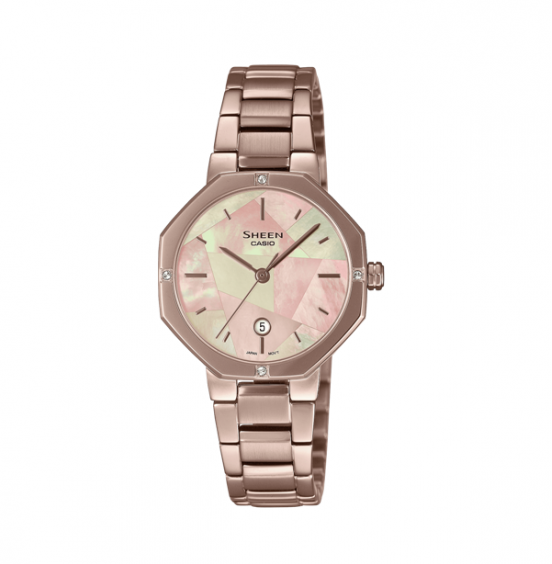 CASIO SHEEN Peach Gold Unisex Watch SHE4543CG-4A